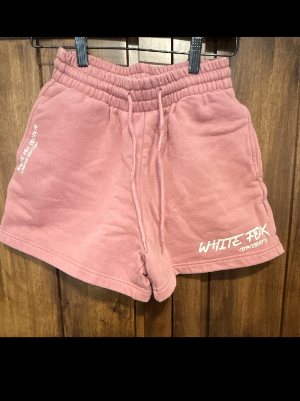 White Fox Pink Comfy Lounge Shorts